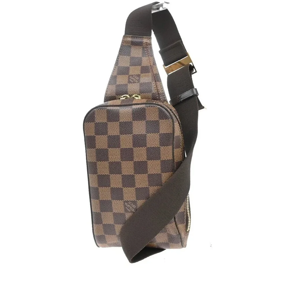 LOUIS VUITTON Geronimos Bum Body Bag Damier Ebene Leather Brown N51994 17KB265